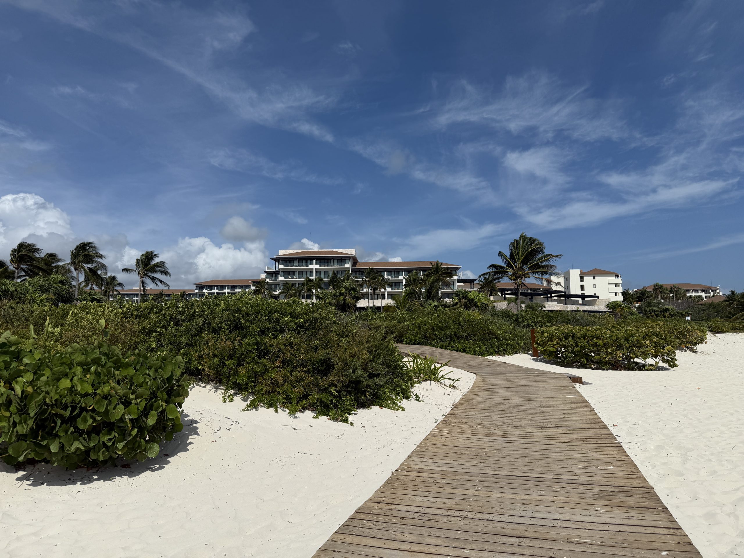 Expansive grounds and resort buildings at Dreams Playa Mujeres Golf and Spa Resort, Mexican Caribbean