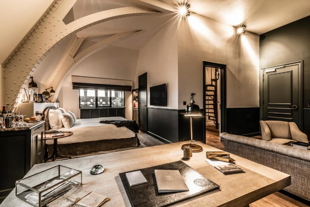 Luxury boutique hotel room in Ghent, Belgium